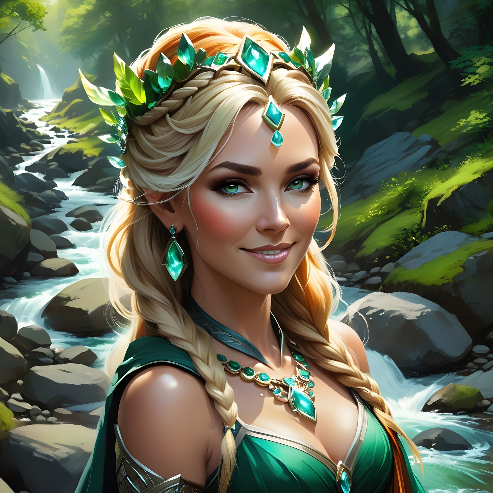 Norse Goddess Portrait by Babbling Brook