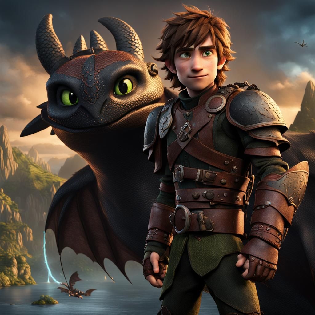 Hiccup from How to Train Your Dragon: Detailed Art