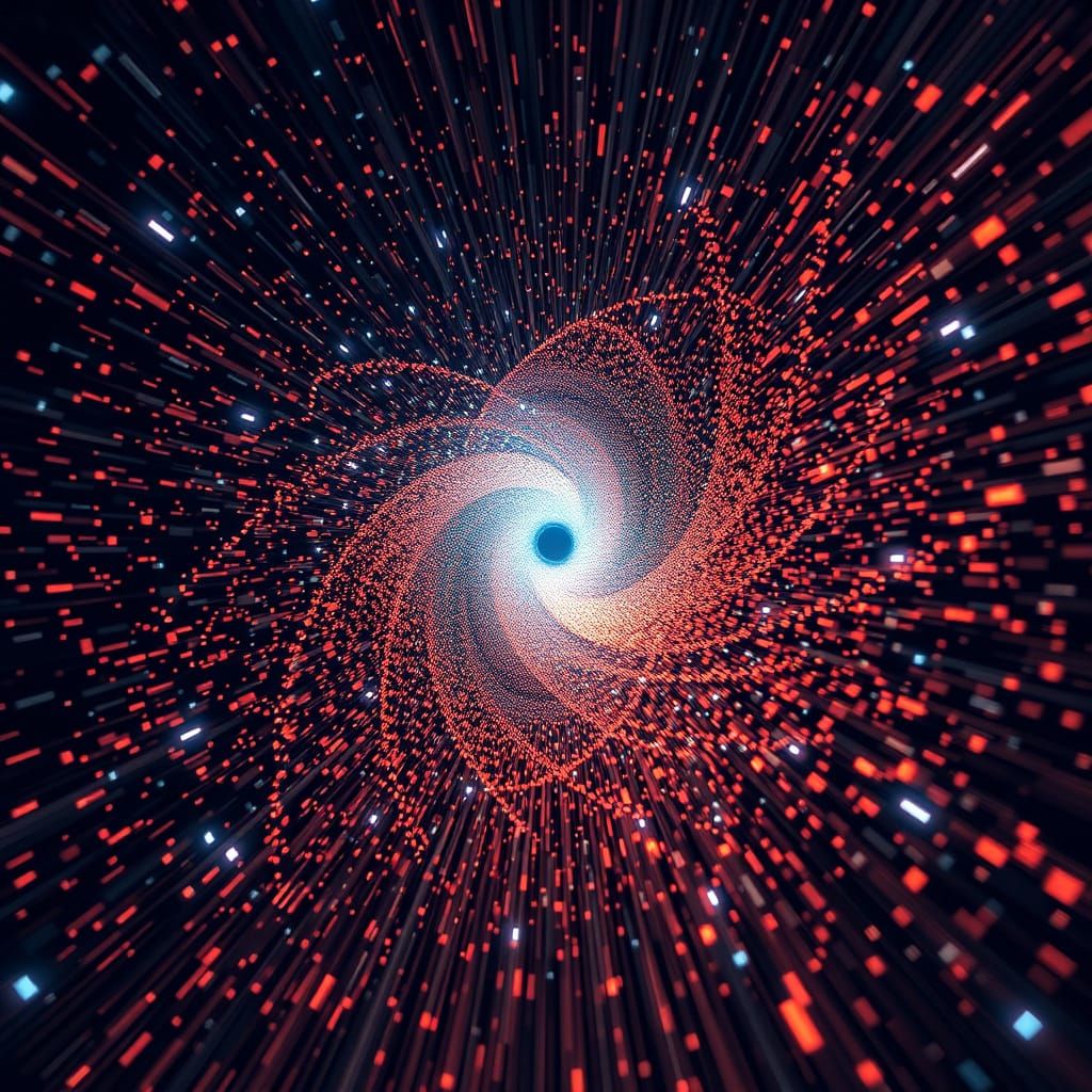 Pointillist Vortex Collapse