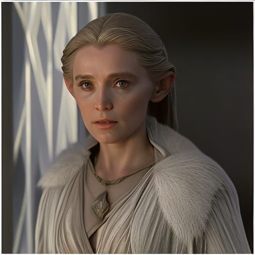 Ethereal Elf Portrait in Hyperrealism