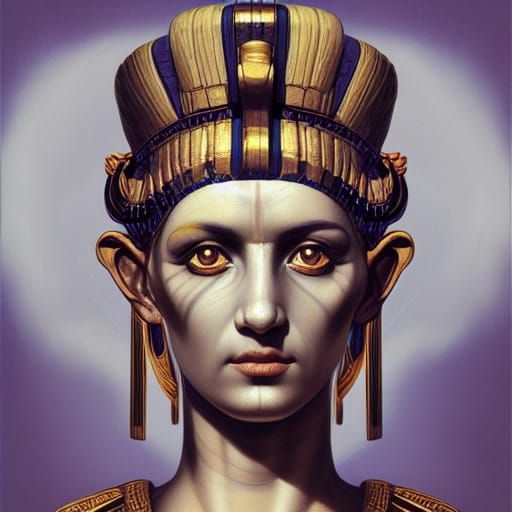 Surreal Cleopatra Portrait in Detailed Digital Art