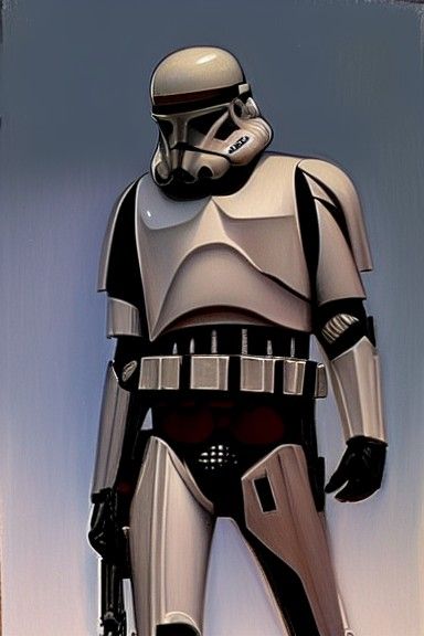 Clone Trooper Oil Painting