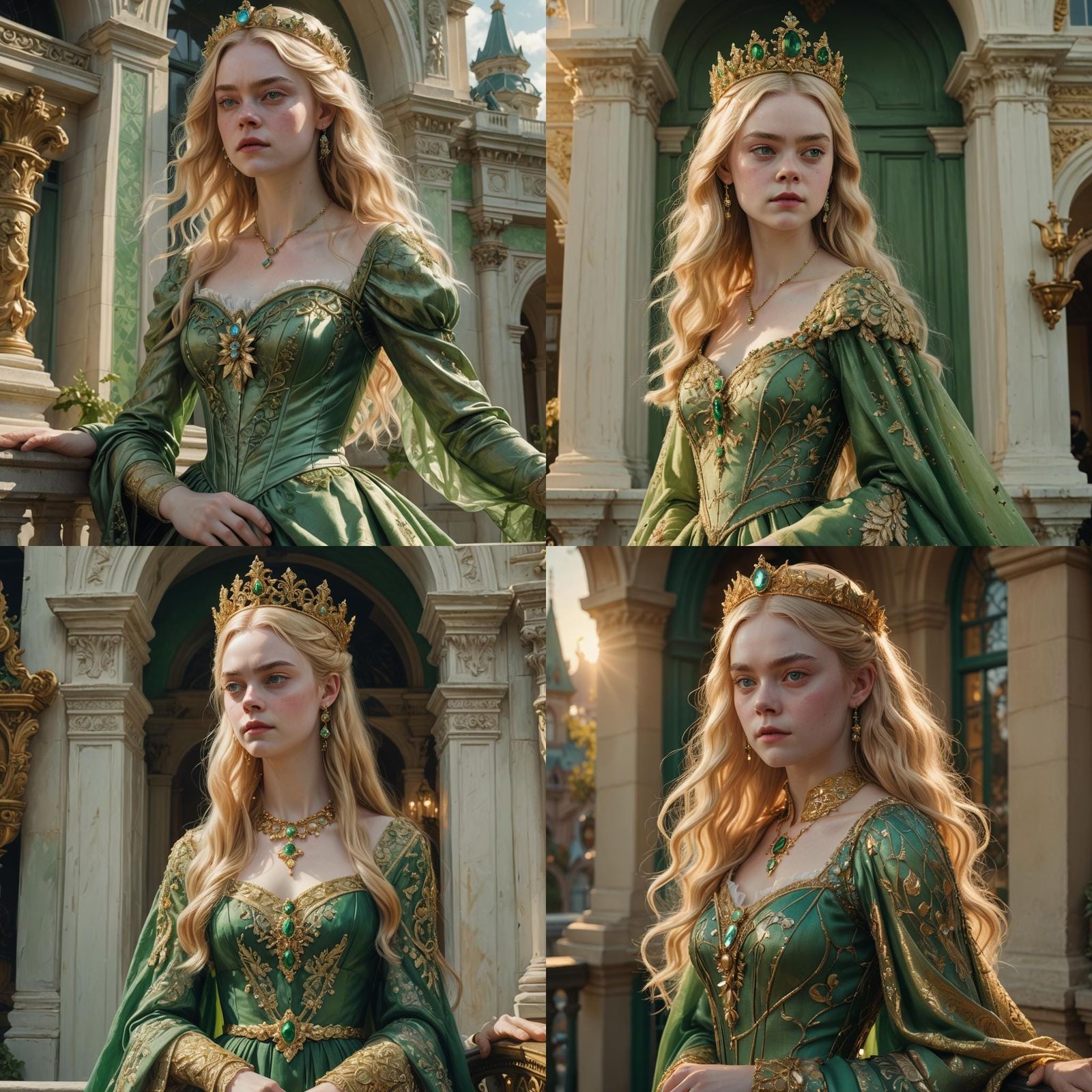 Fantasy Queen Portrait in Art Nouveau Style