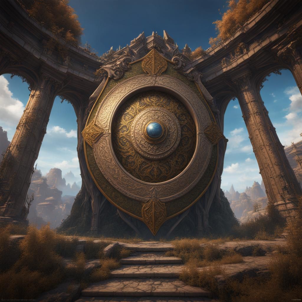 Fantastical Shield of the People: Detailed Matte Painting