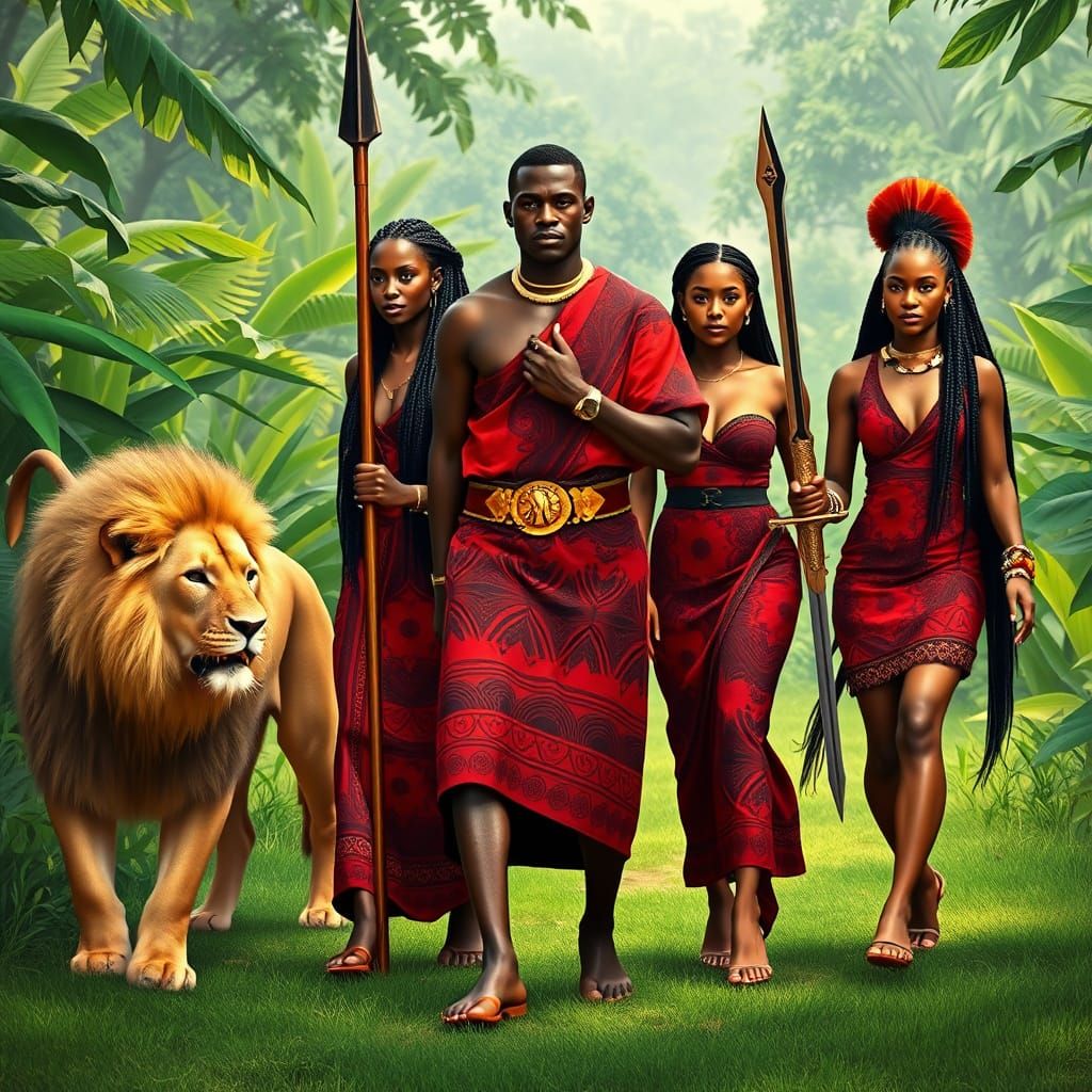 Regal African Trio Embarks on a Journey Through the Jungle