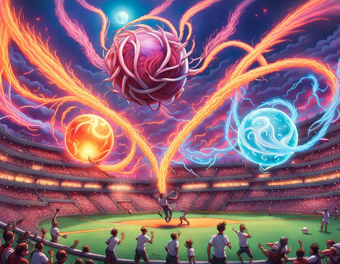 Glorvians Play Baseball on a Tri-Level Spiral Field