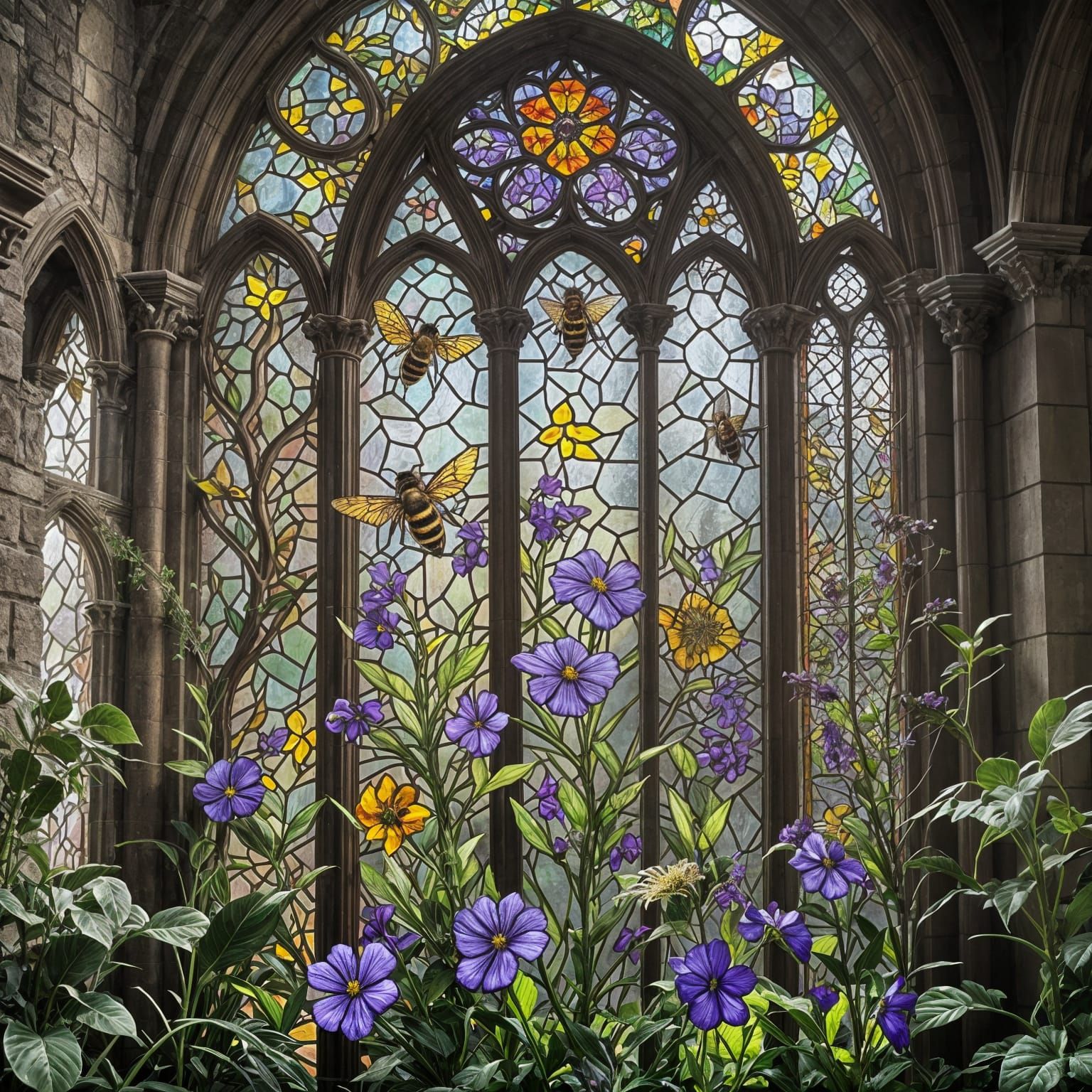 Nature Reclaims Gothic Church with Stained Glass