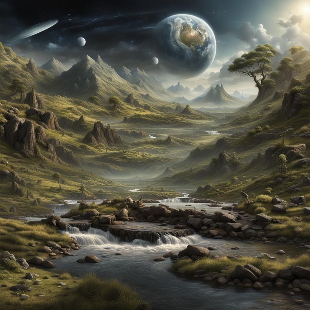 Conceptual Time Perspective in Detailed Matte Painting