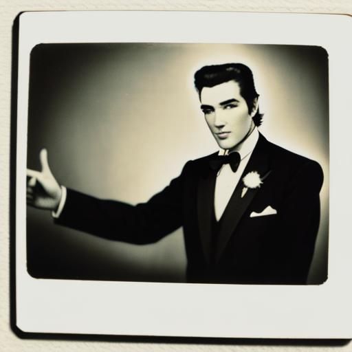 Elvis and Flapper Dance in Vintage Polaroid