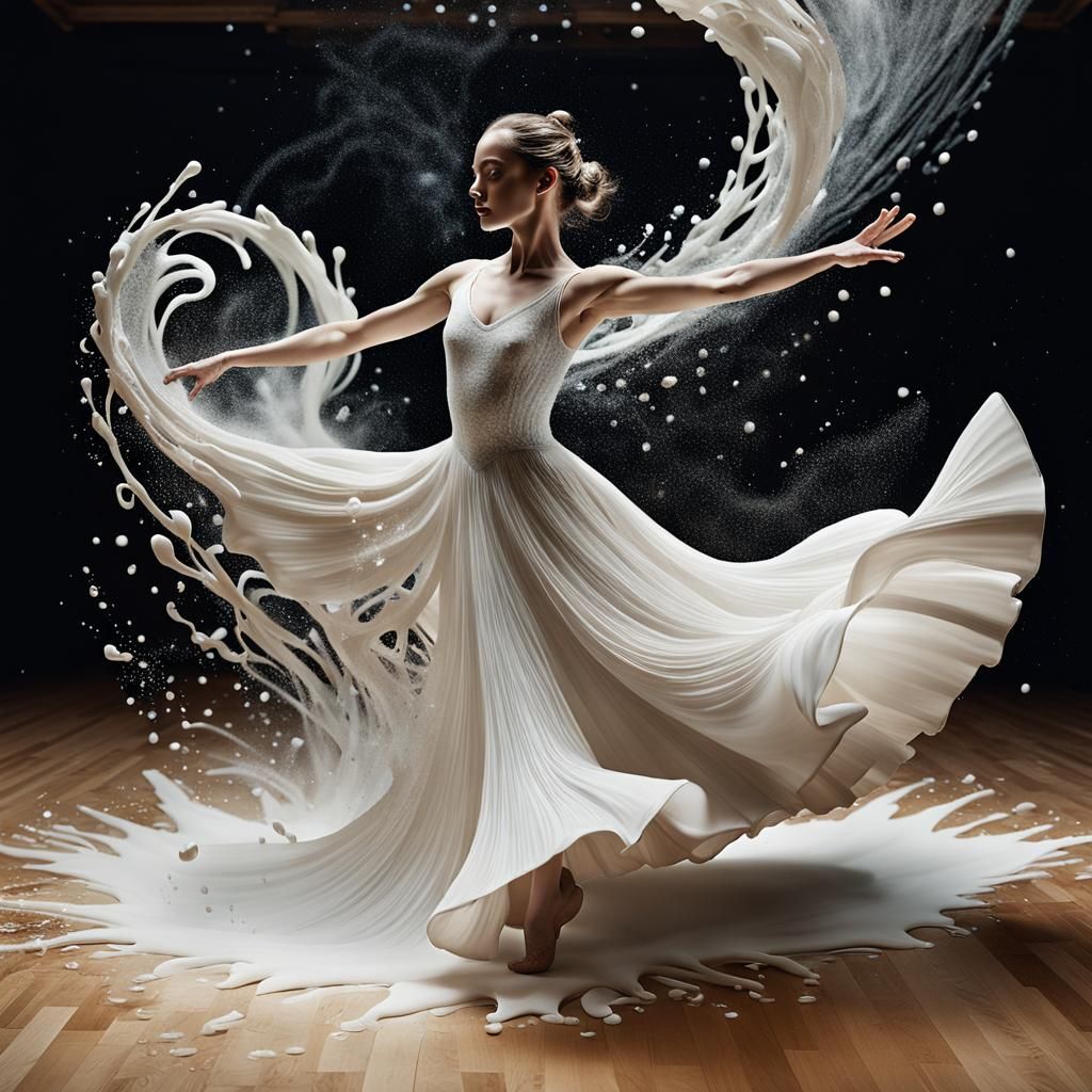 A image capturing the moment of the wood floor impact of a m...