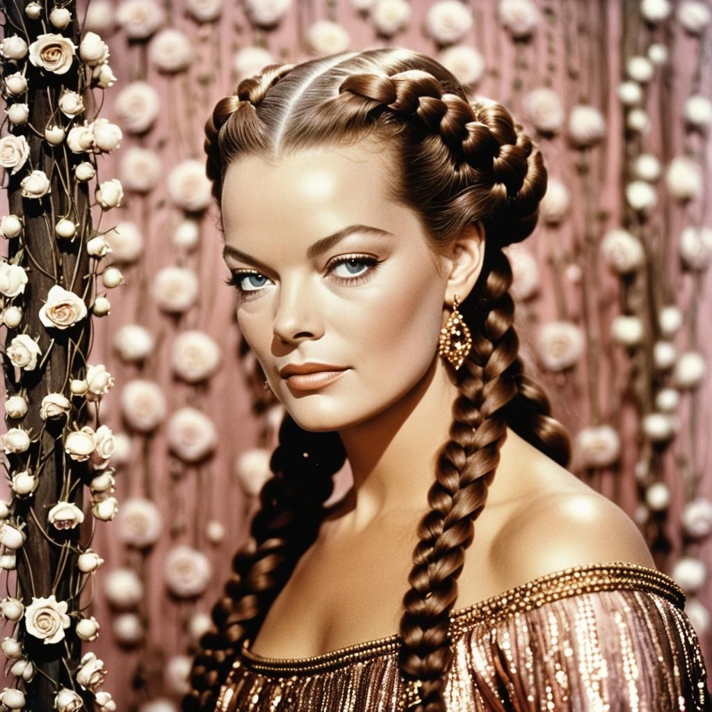 Brunhilde in Rose Gold Armor, Klimt Style