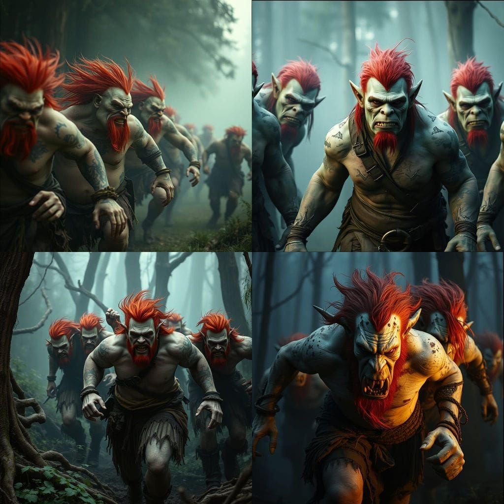 Gritty Woodland Battle Scene in Cinematic Style