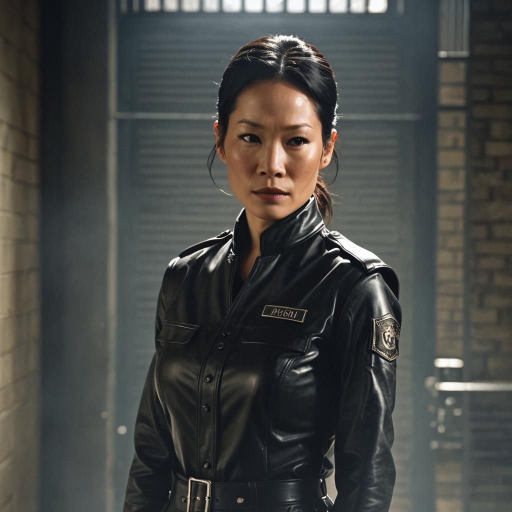 Lucy Liu as Confident Prison Warden in Leather