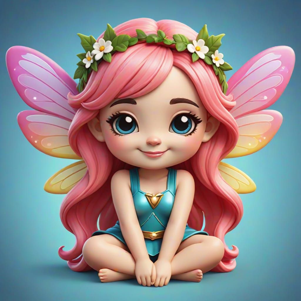 Whimsical Fairy Emoji Character