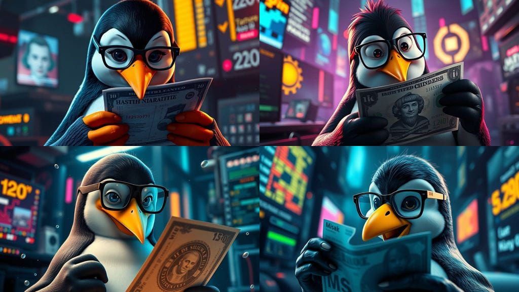 Tux in Cyberpunk Wonderland