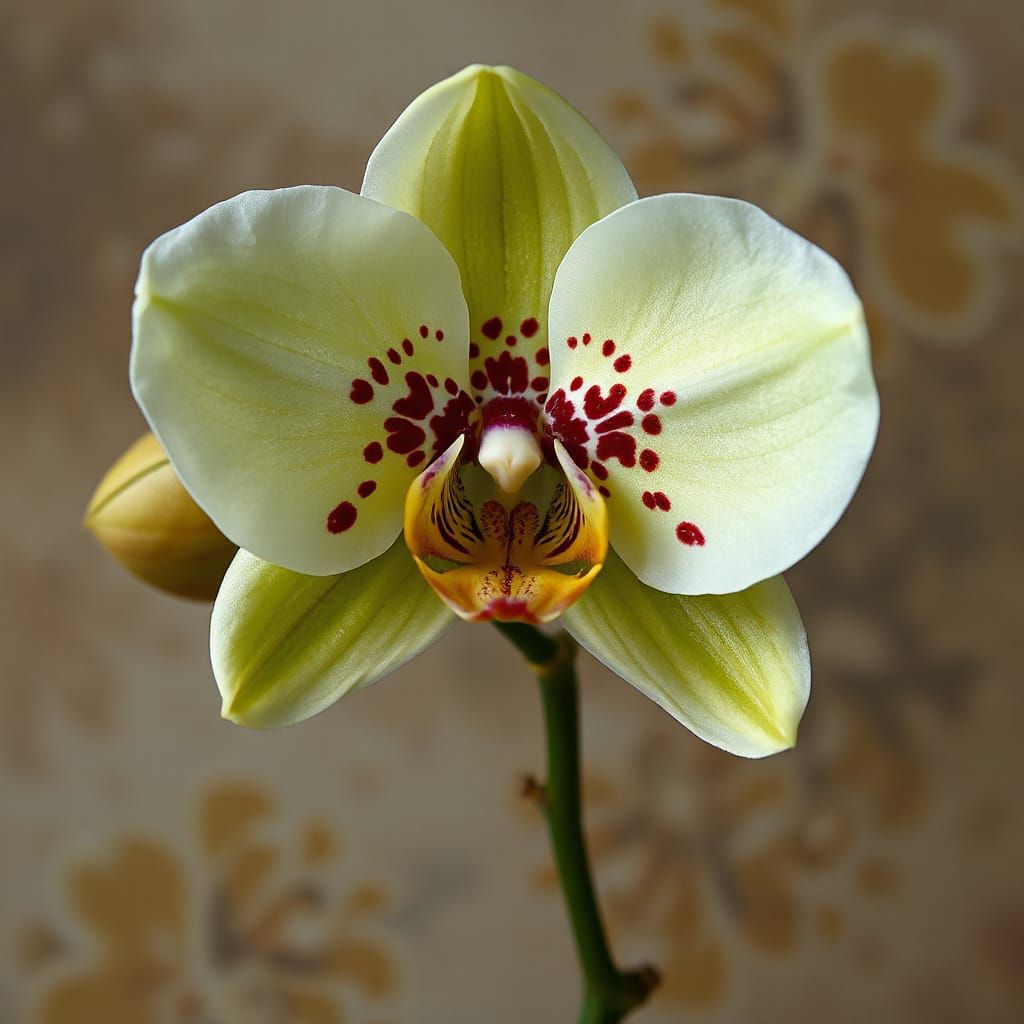Exotic Orchid in Botanical Art Style