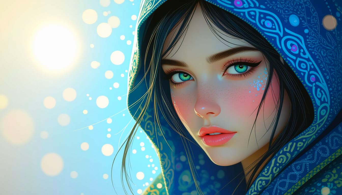 Ethereal Fantasy Girl in Dreamlike Close-Up
