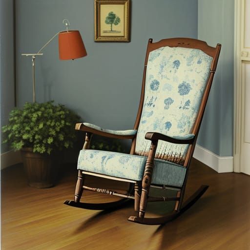 Pop Art Rocking Chair Inspired by Impressionism