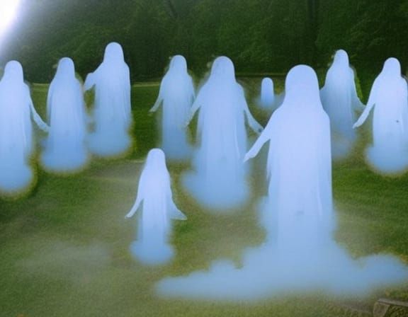 Ethereal Ghosts in an Ancient Graveyard