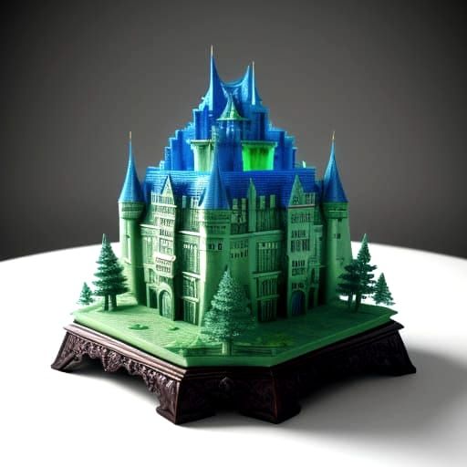 Intricate Money Origami Castle Design