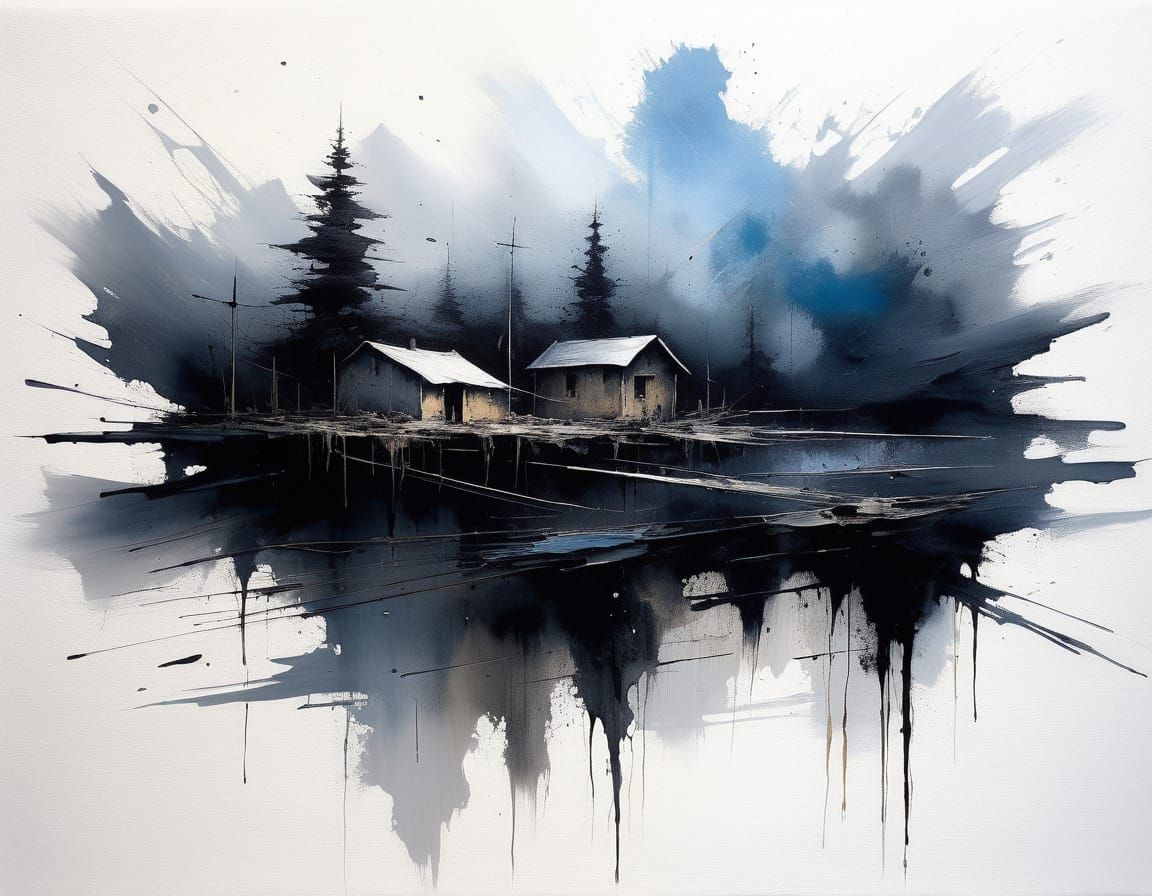 Abstract Dreamscape with Ethereal Light