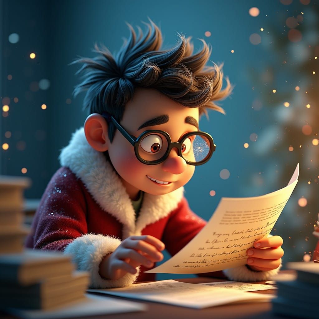 Blind Christmas Assistant Reads Letters with Super Speed
