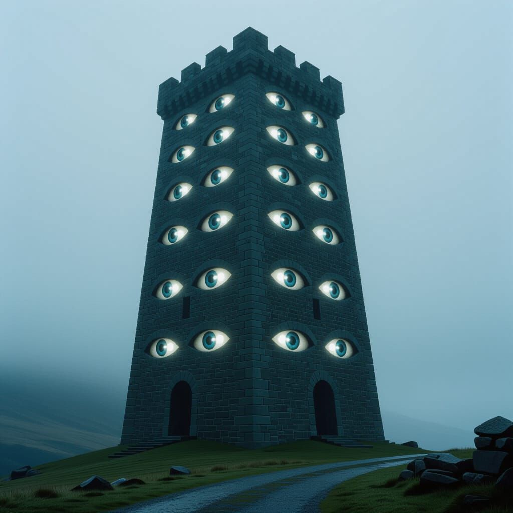 Tower of Eyes: Cinematic Film Still