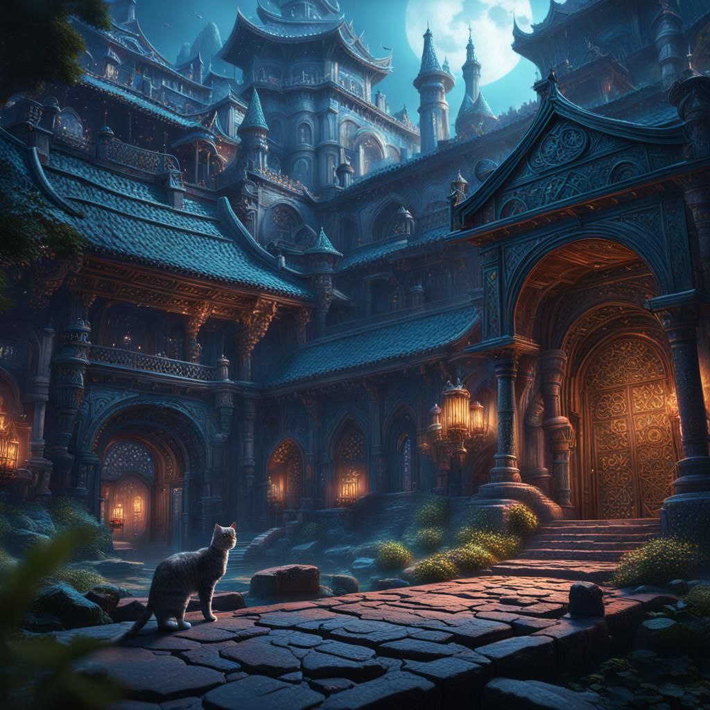 Distressed Cat: Digital Matte Painting in Deep Color