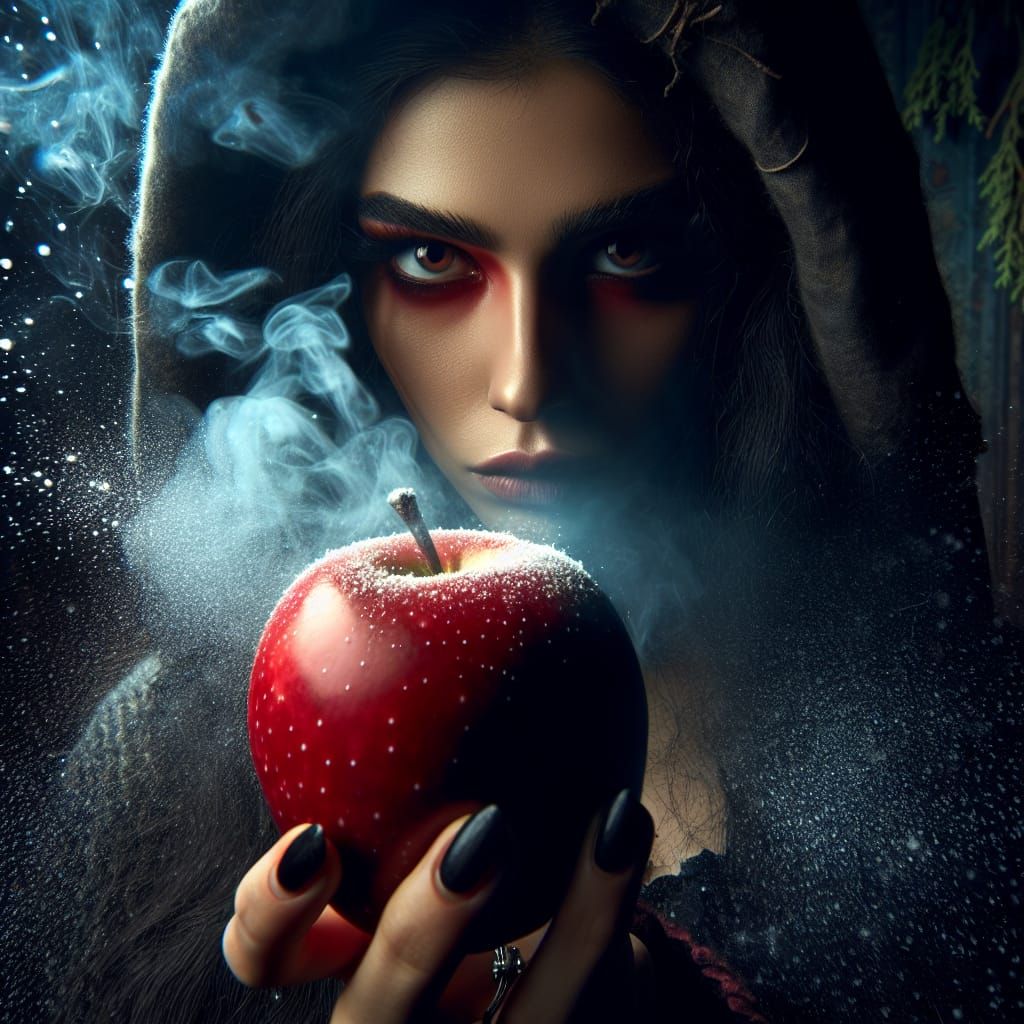 Eerie Witch with Poison Apple