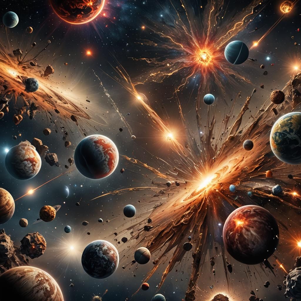 Spectacular Hyperrealistic Big Bang Creation of Planets