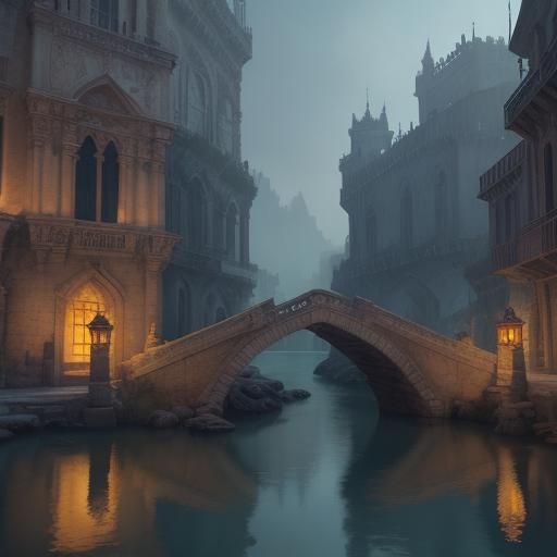 Fantastical Venice Concept Art in 3D