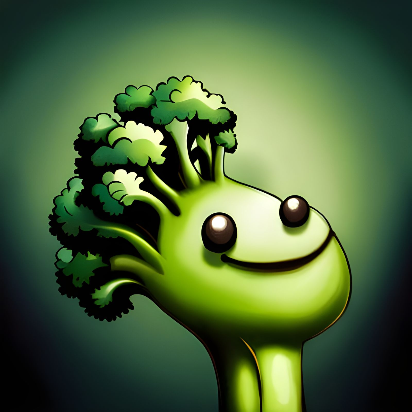 Cartoon Broccoli Character in a Nursery