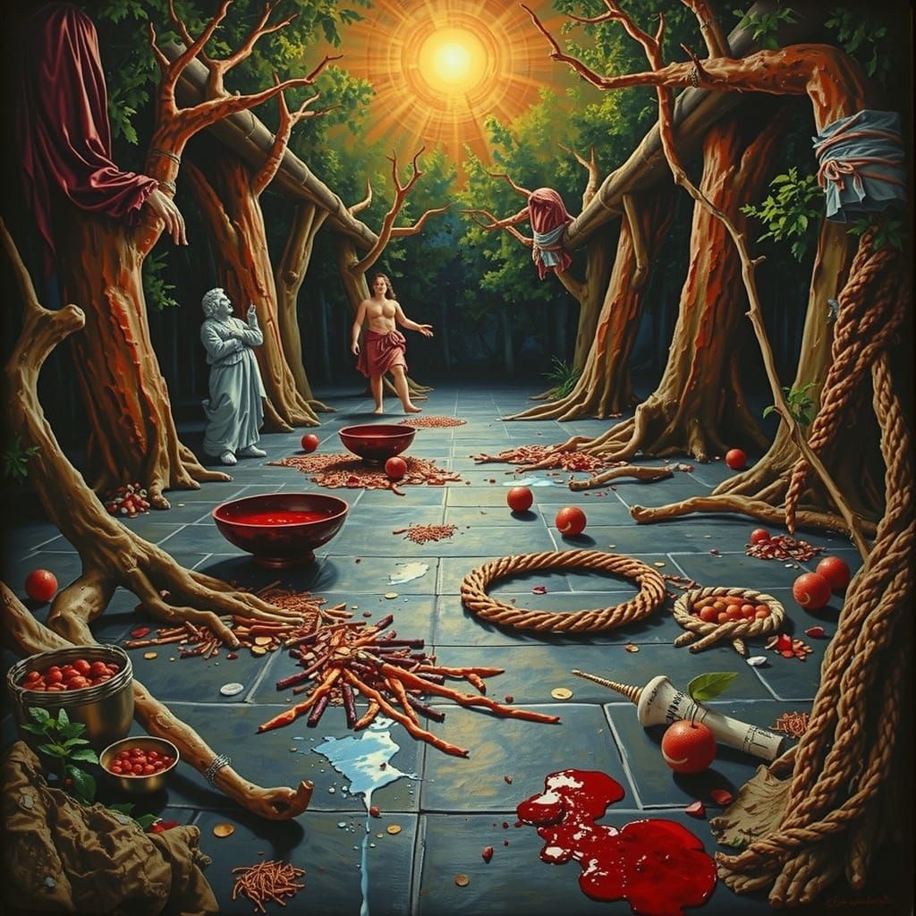 Expressive Red Sculpture: Painterly Immanent Glory