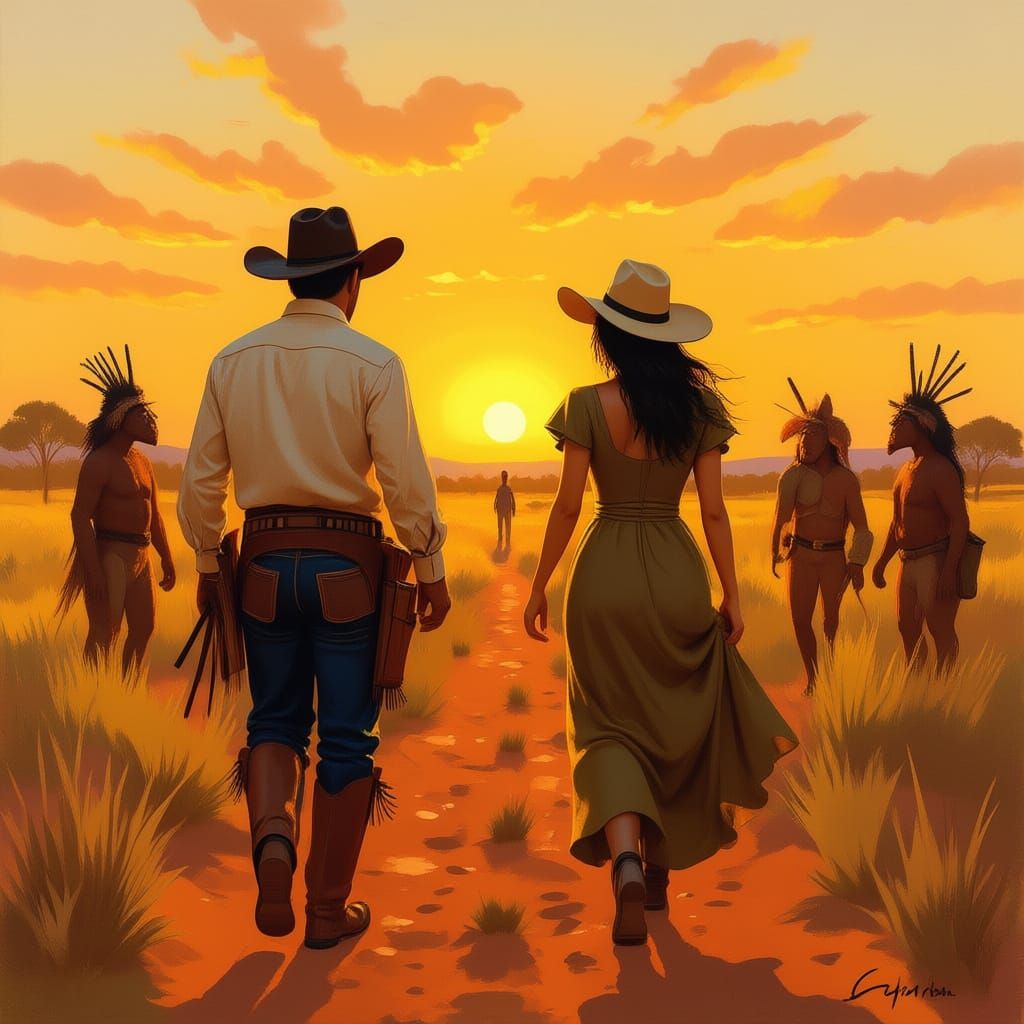 Cowboy and Woman Rescued by Indigenous Australians in Outbac...