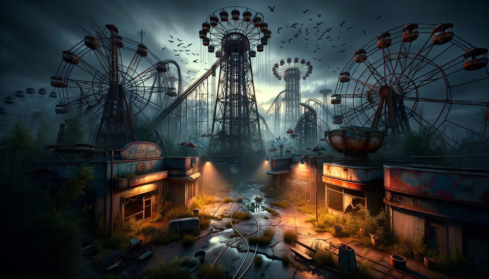 Deserted Amusement Park: Dread and Wonder