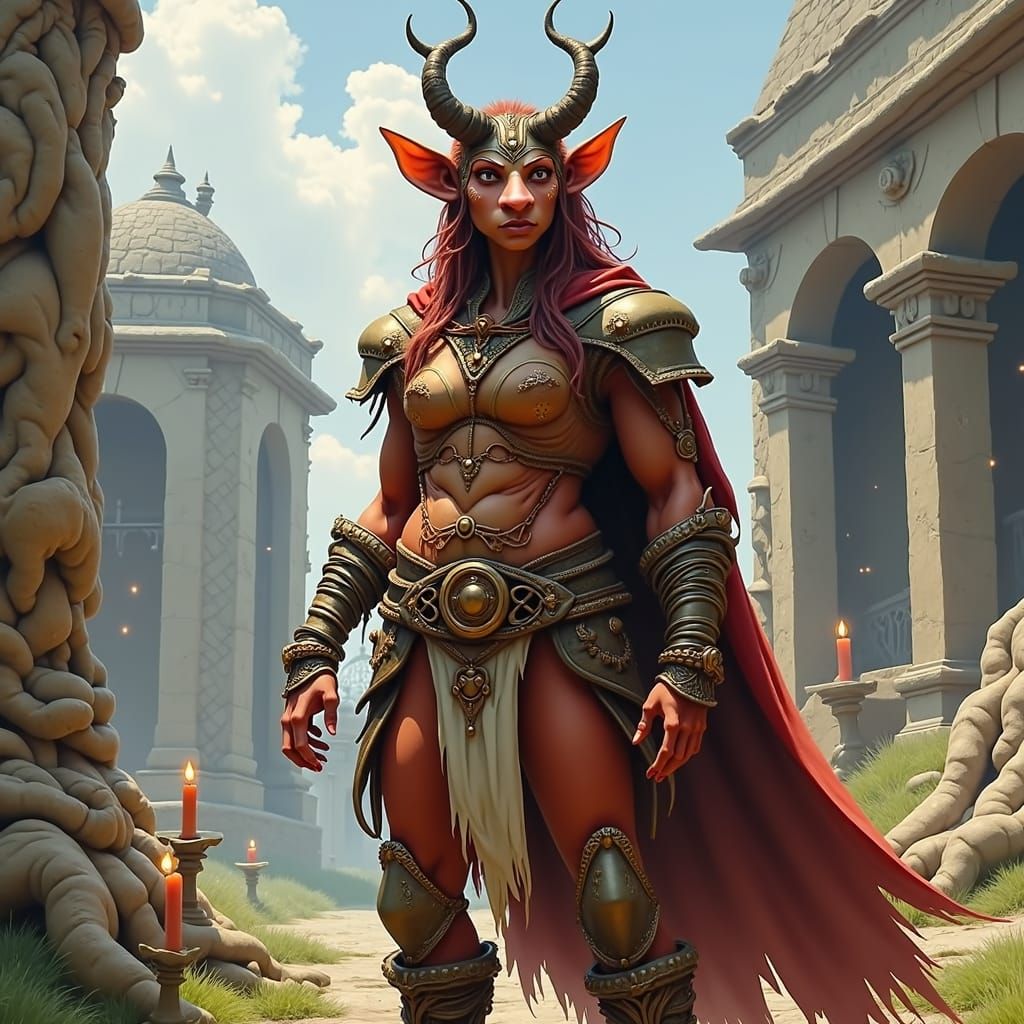 Mystical Goblin Portrait in Impressionist Style