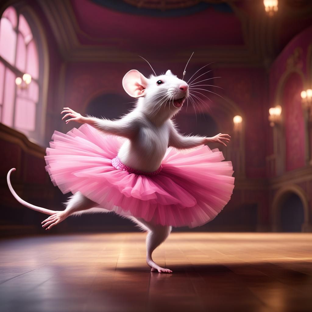 Ballet Rat in Pink Tutu: Fantasy Concept Art