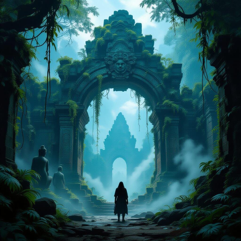 Explorer Enters Ancient Jungle City Ruins