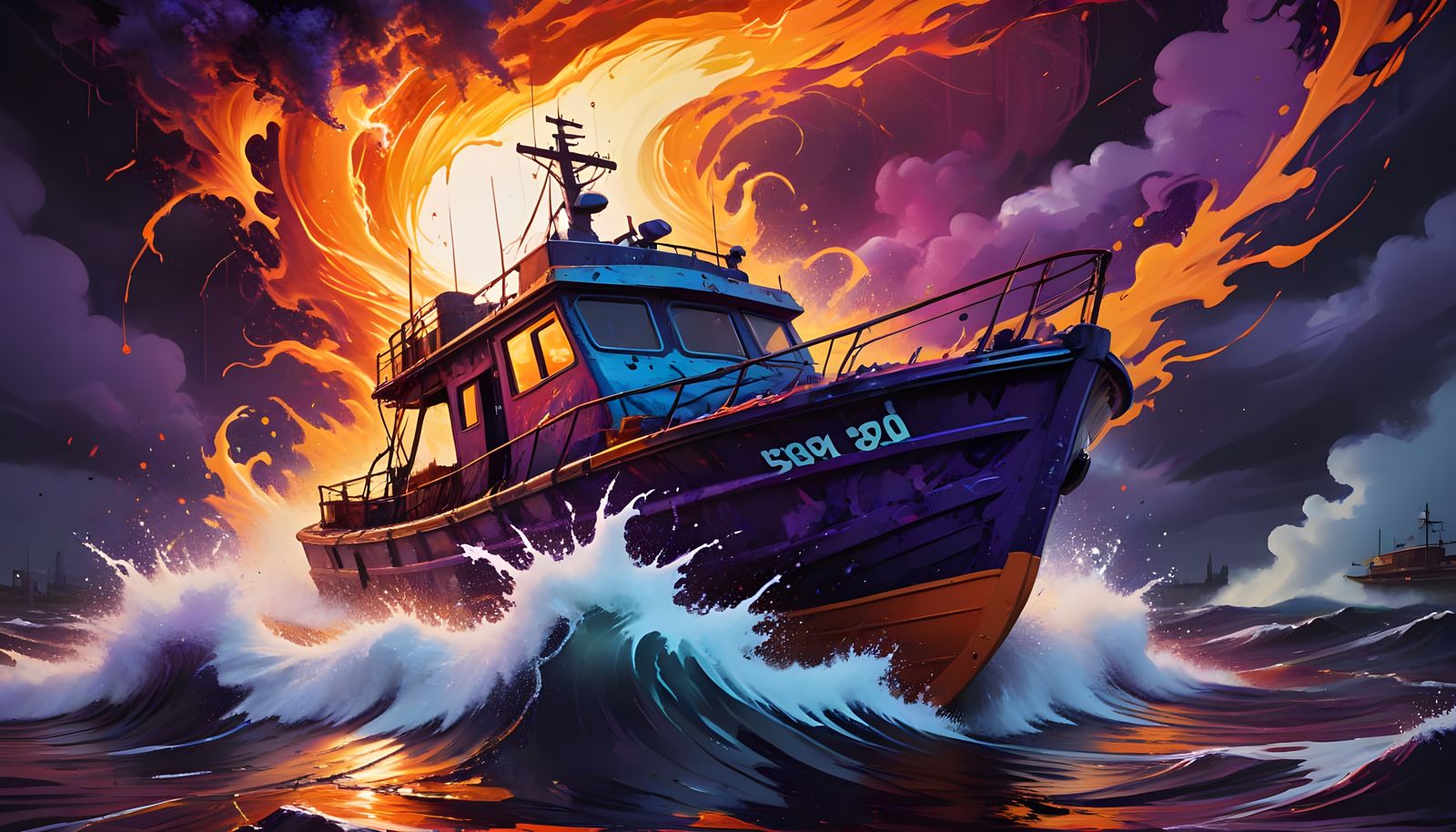 Vibrant Whirlpool Art Piece