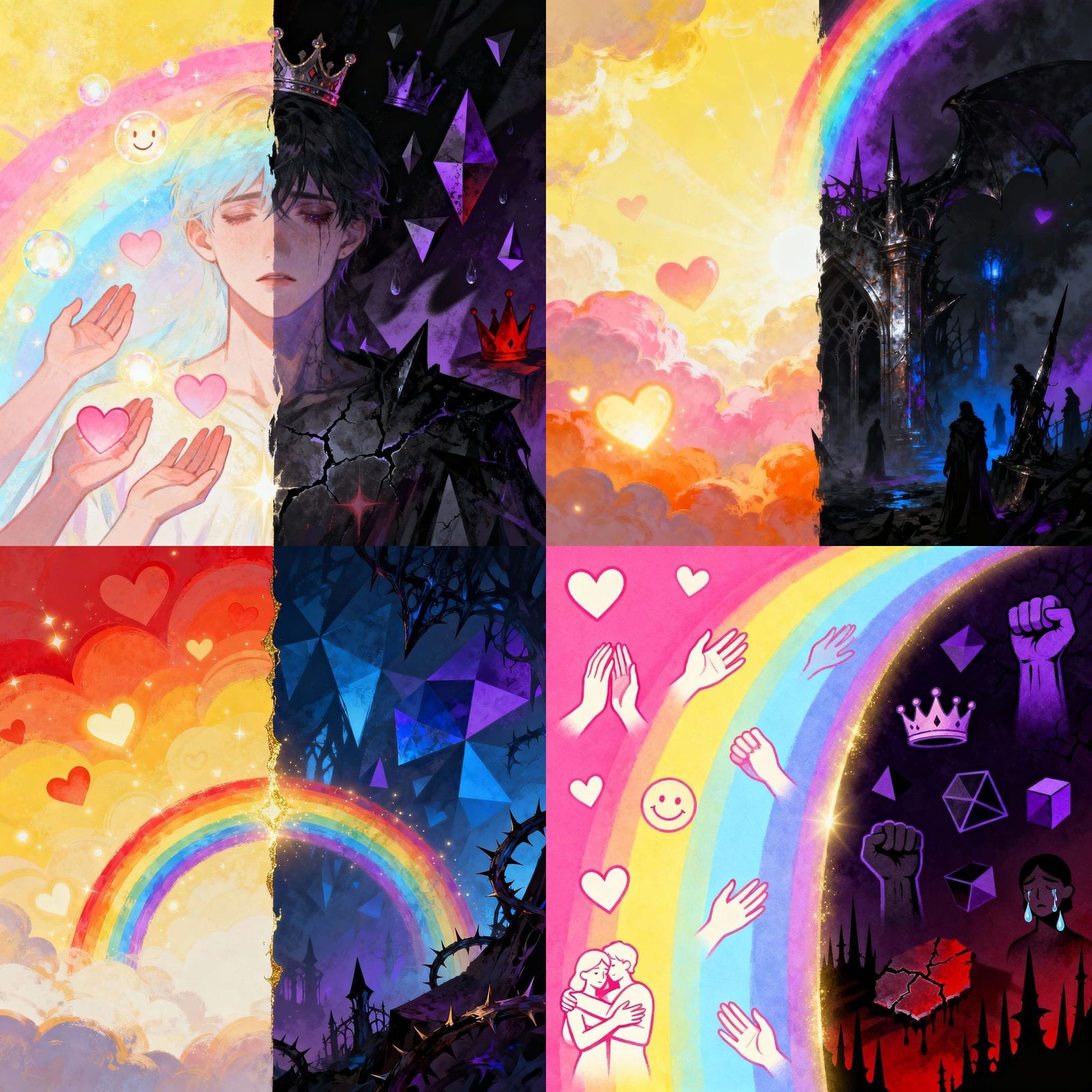 Spectrum Rainbow of Empathy vs. Logic