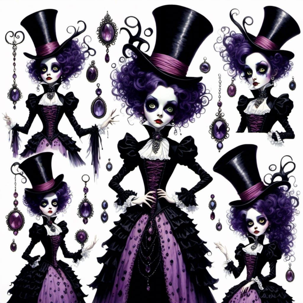 Gothic Alice Cooper in Victorian Steampunk Style