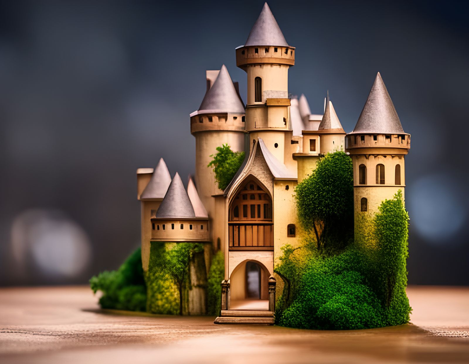Fairytale Origami Castle Dollhouse in Papercraft Style
