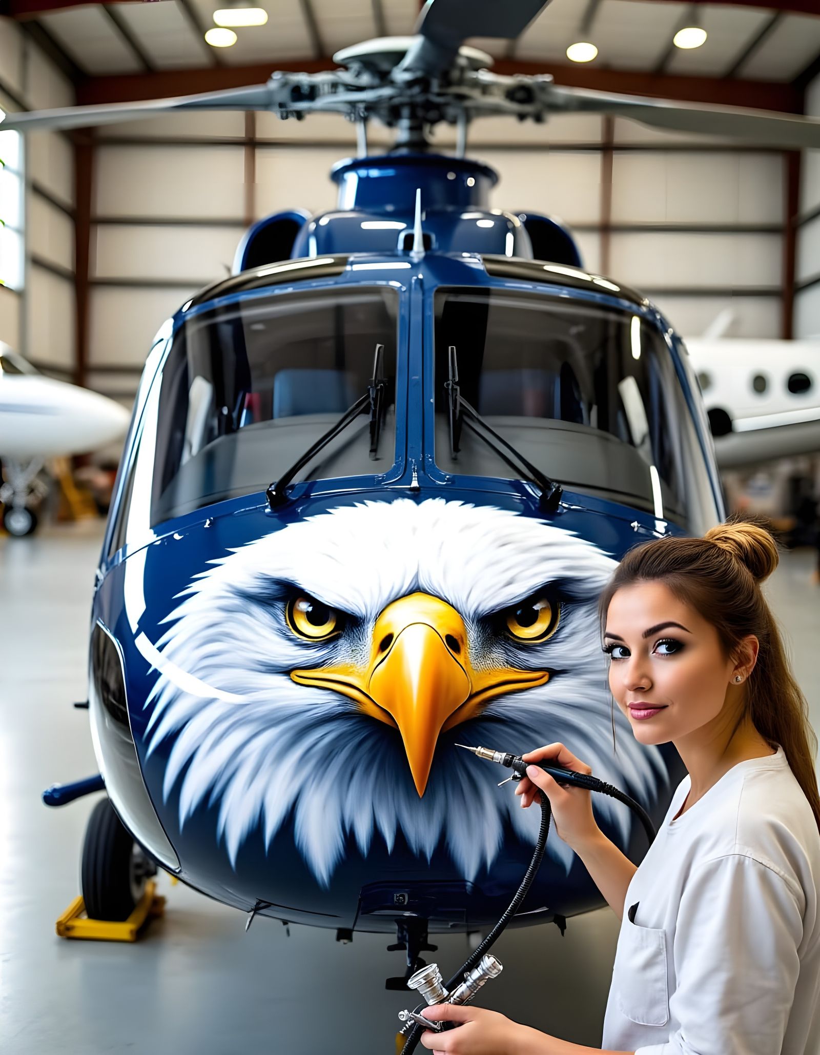 Eagle Nose Art on Sikorsky Helicopter