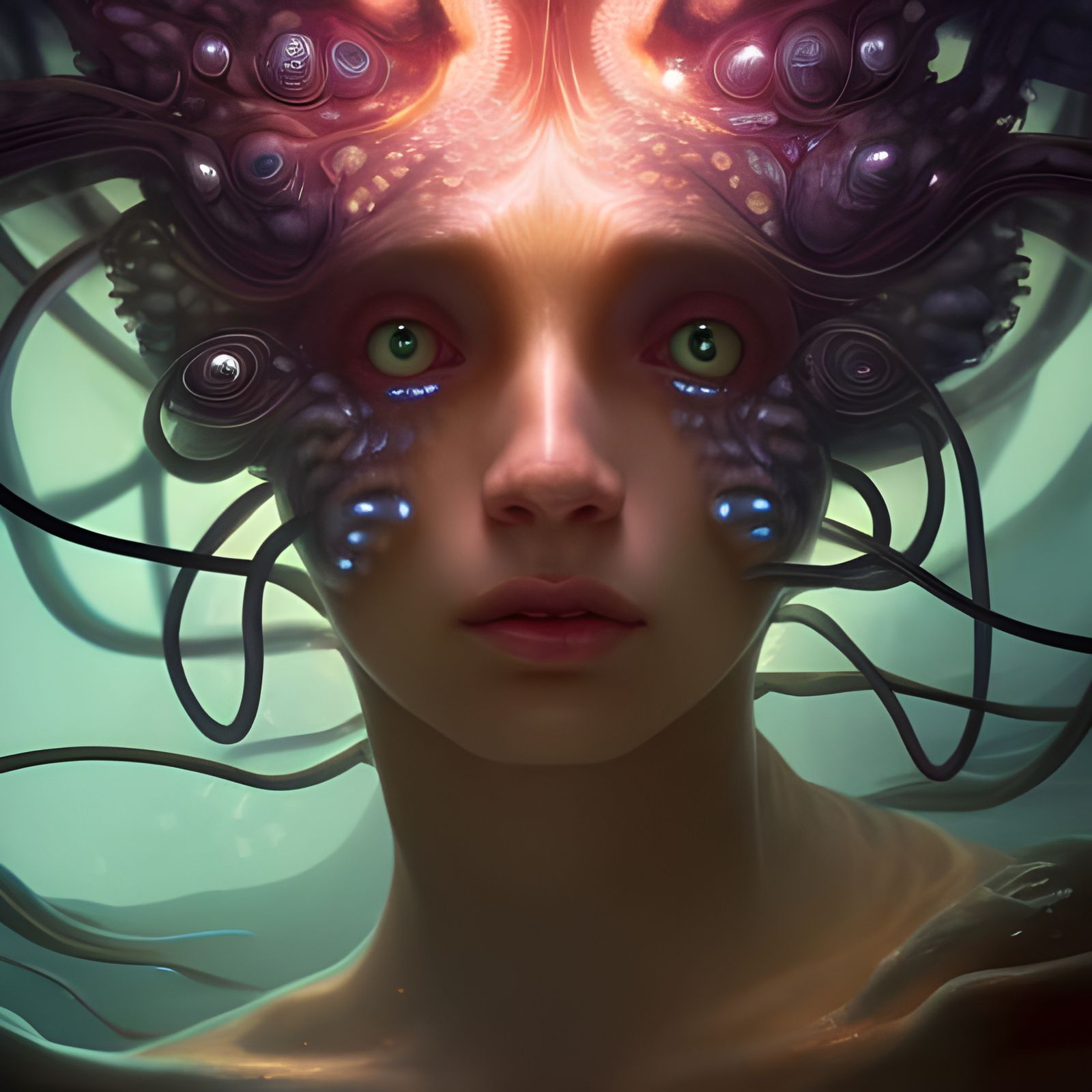 Mystical Sea Creature in Triadic Colors