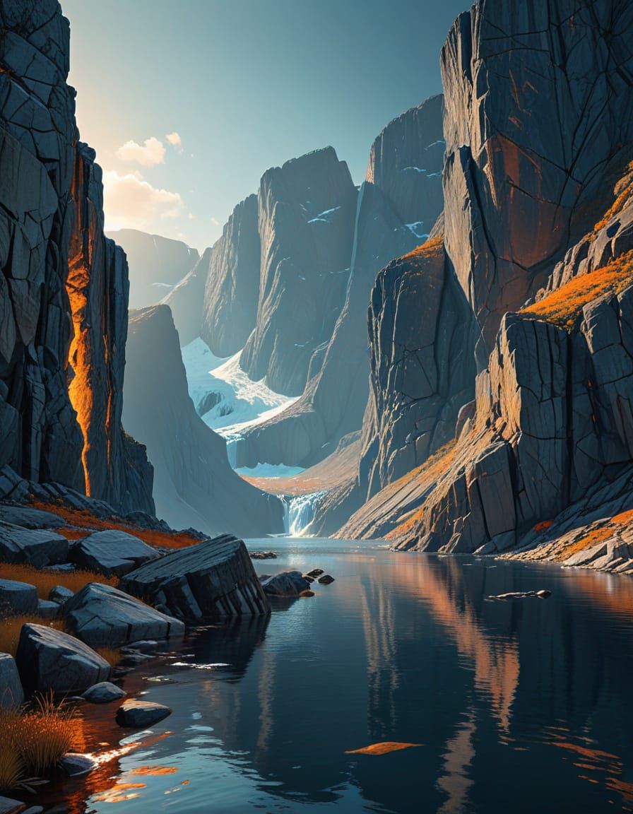 Scientists in Vibrant Oil Painting Style, Extracting Core Sa...