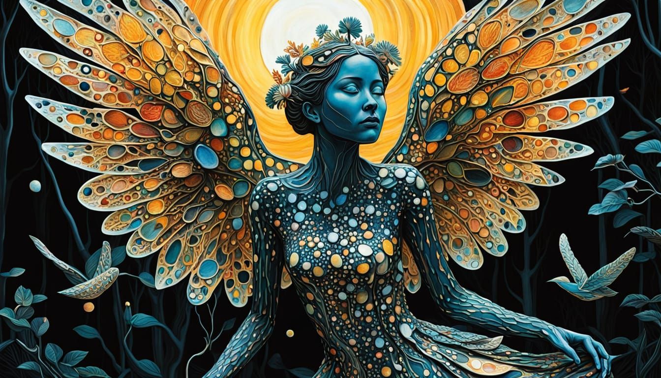 Melting Paint Masterpiece: Vibrant, Surreal Fragmented Sculp...