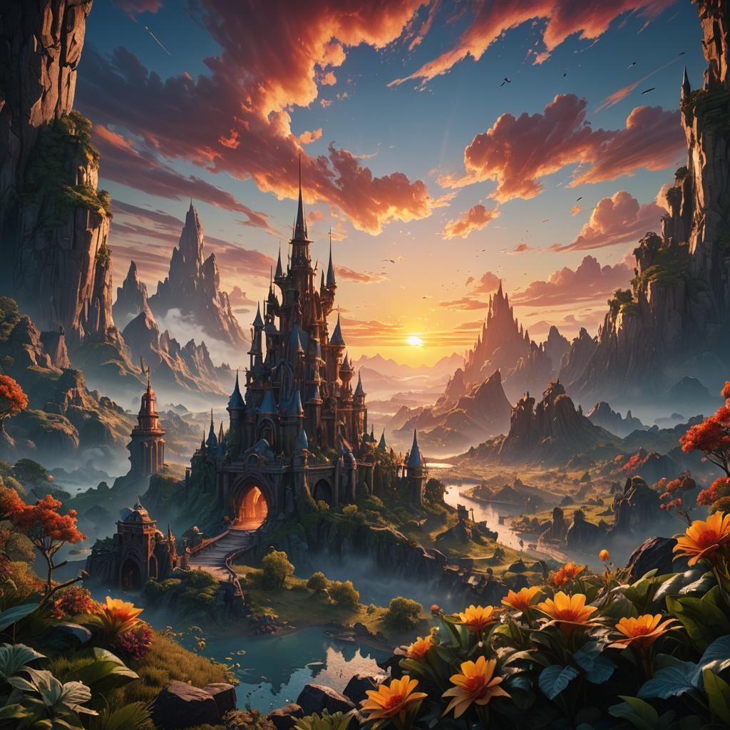 Beautiful bright sunrise