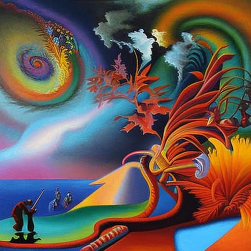 Surreal Chiaroscuro Painting: Well Documented Side Effects