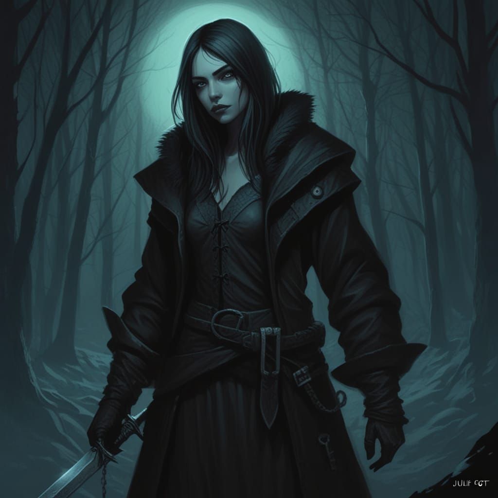 Grimdark Scene with Dystopian Themes