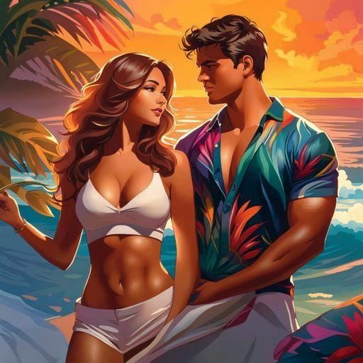 A Romantic Vacation at a Tropical Beach for Beautiful Couple